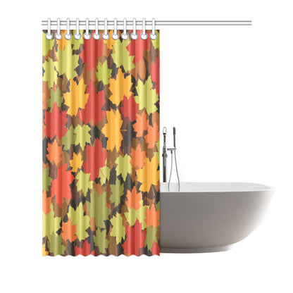 Maple Leaf Pattern Print Design 05 Shower Curtain