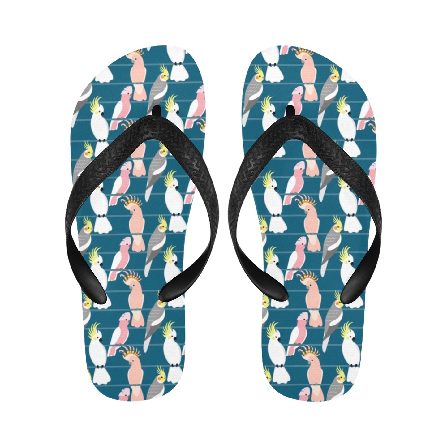 Cockatoo Print Design LKS401 Flip Flops