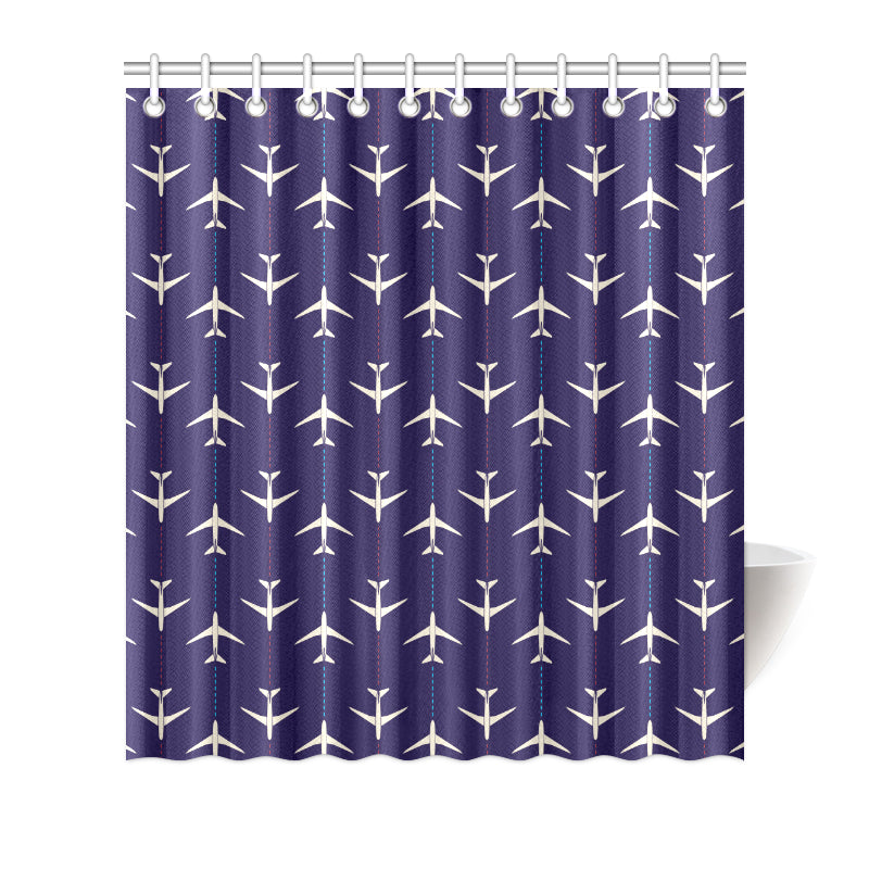 Airplane Pattern Print Design 03 Shower Curtain