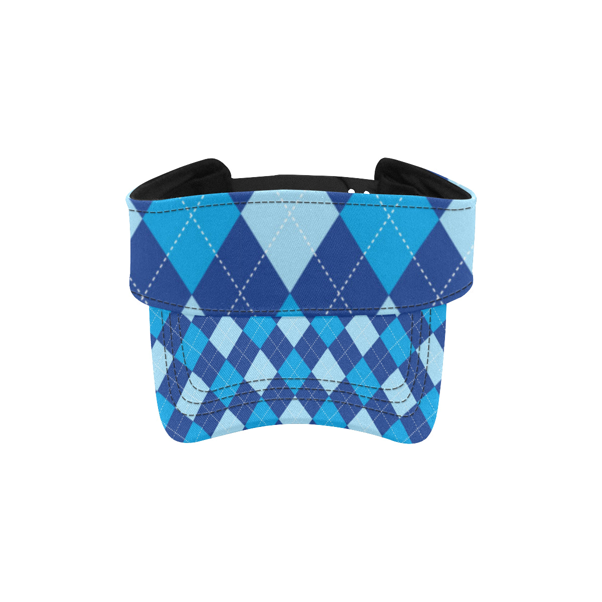 Argyle Blue Pattern Print Design 02 Unisex Sun Visor