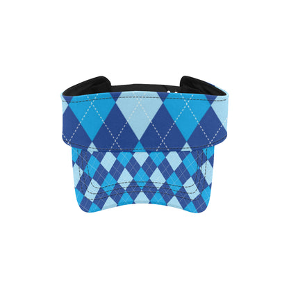 Argyle Blue Pattern Print Design 02 Unisex Sun Visor