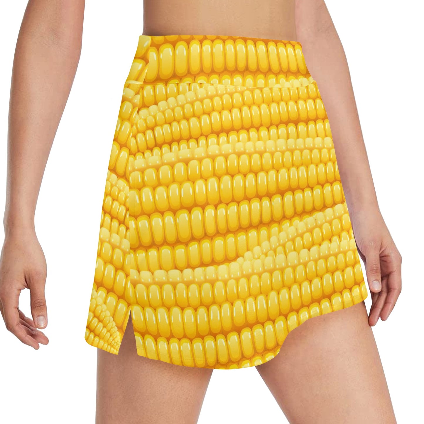 Agricultural Corn cob Pattern 17" Golf & Pickleball Skort with Pockets