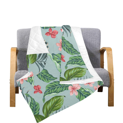 Plumeria Pattern Print Design PM027 Premium Quilt