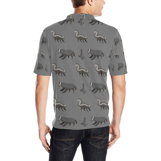 Skunk Print Design LKS301 Men Polo Shirt