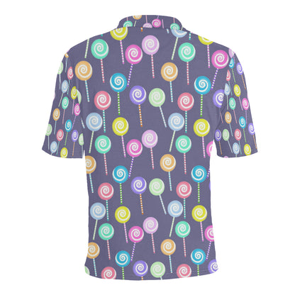 Lollipop Pattern Print Design LL03 Men Polo Shirt