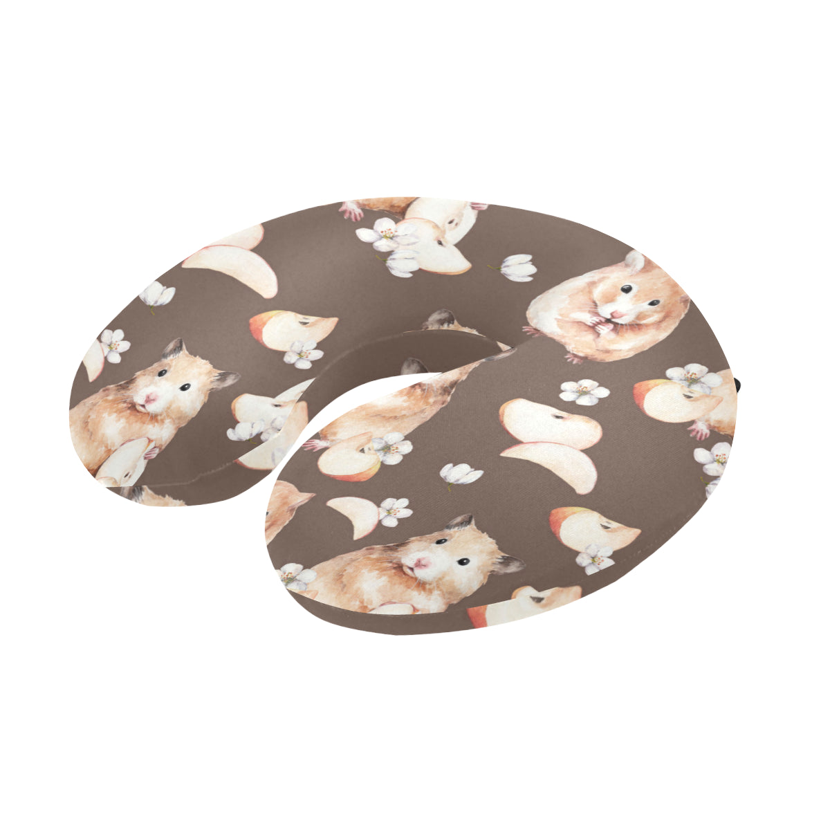 Hamster Pattern Print Design 03 U-Shaped Travel Neck Pillow