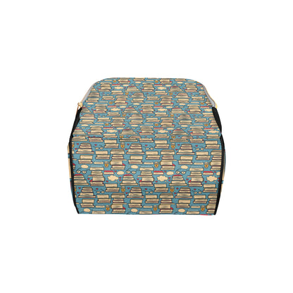 Book Pattern Print Design 03 Diaper Bag Backpack