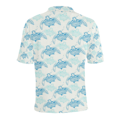 Sea Turtle Pattern Print Design T01 Men Polo Shirt