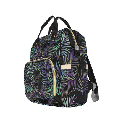 Tropical Palm Leaves Pattern Brightness Diaper Bag Backpack