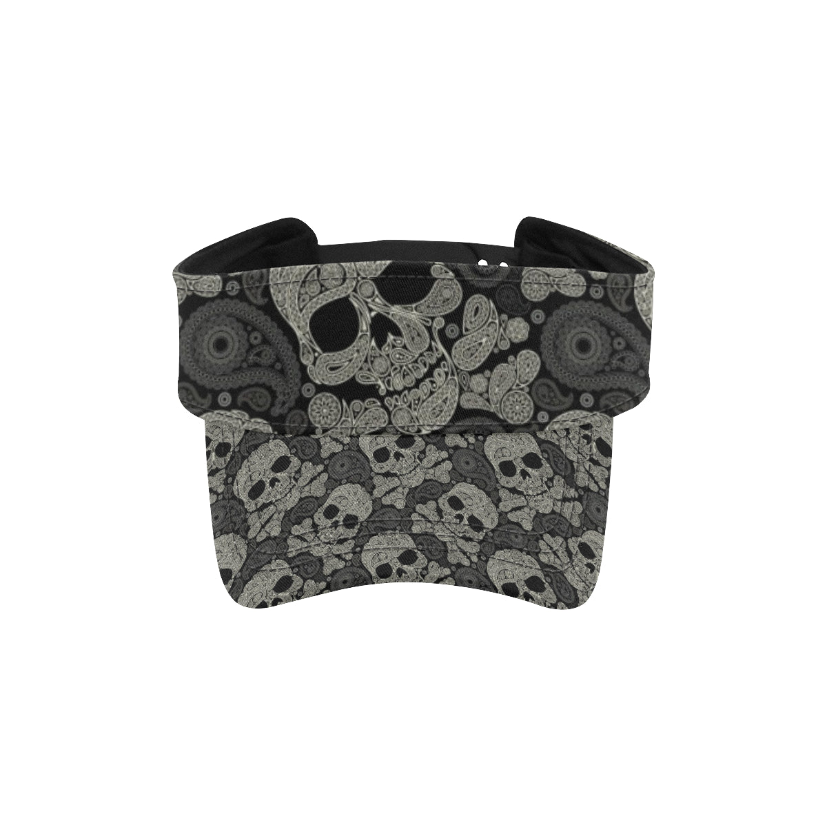 Paisley Skull Pattern Print Design A01 Unisex Sun Visor