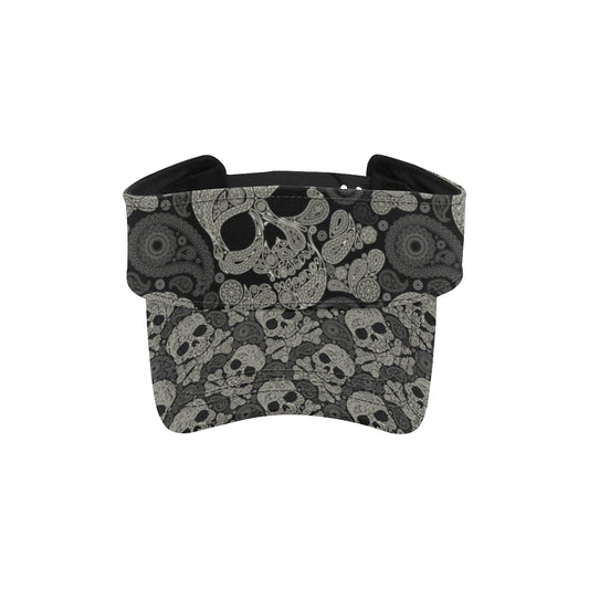 Paisley Skull Pattern Print Design A01 Unisex Sun Visor