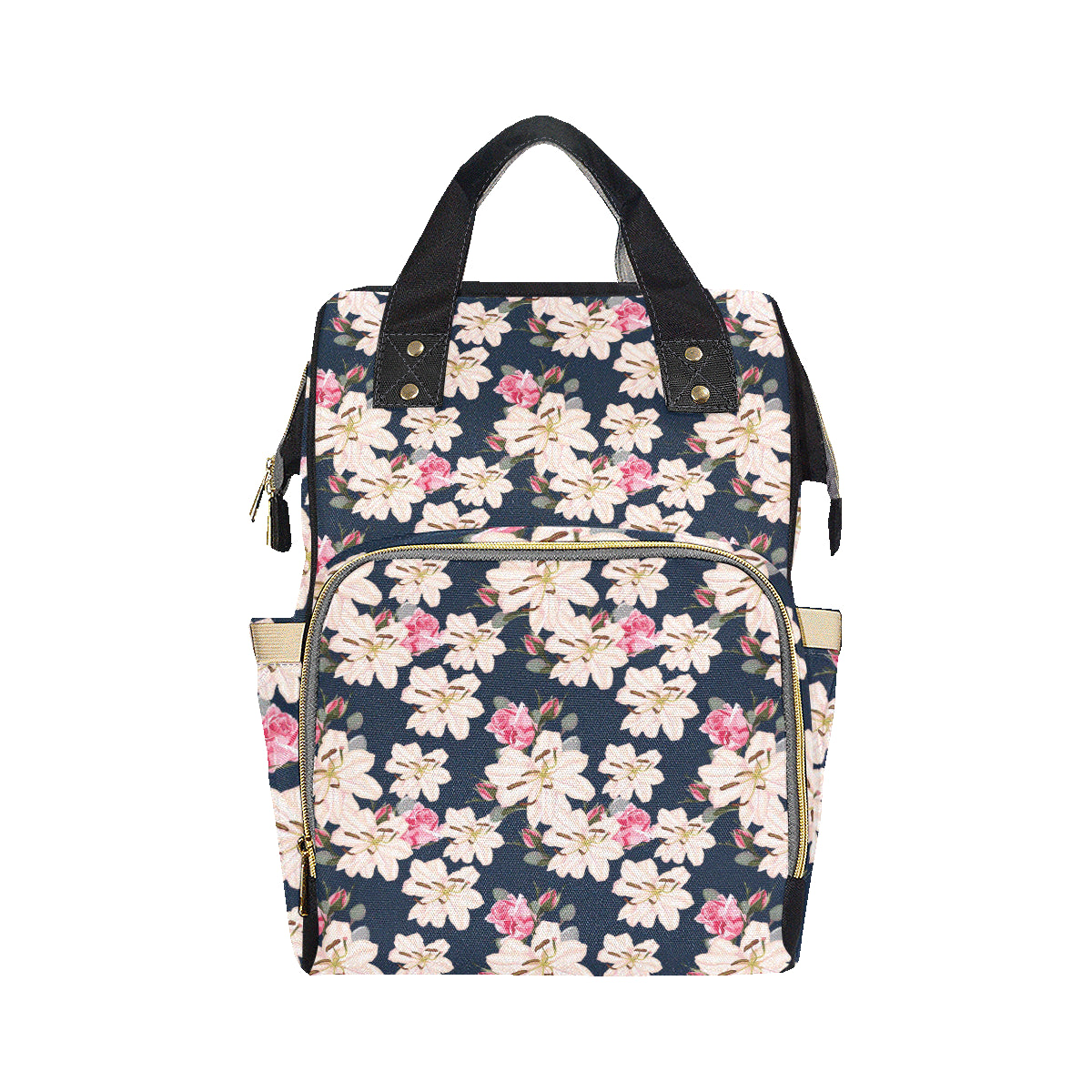 Lily Pattern Print Design LY04 Diaper Bag Backpack