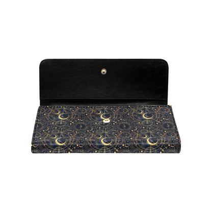 Celestial Pattern Print Design 04 Women's Trifold Wallet