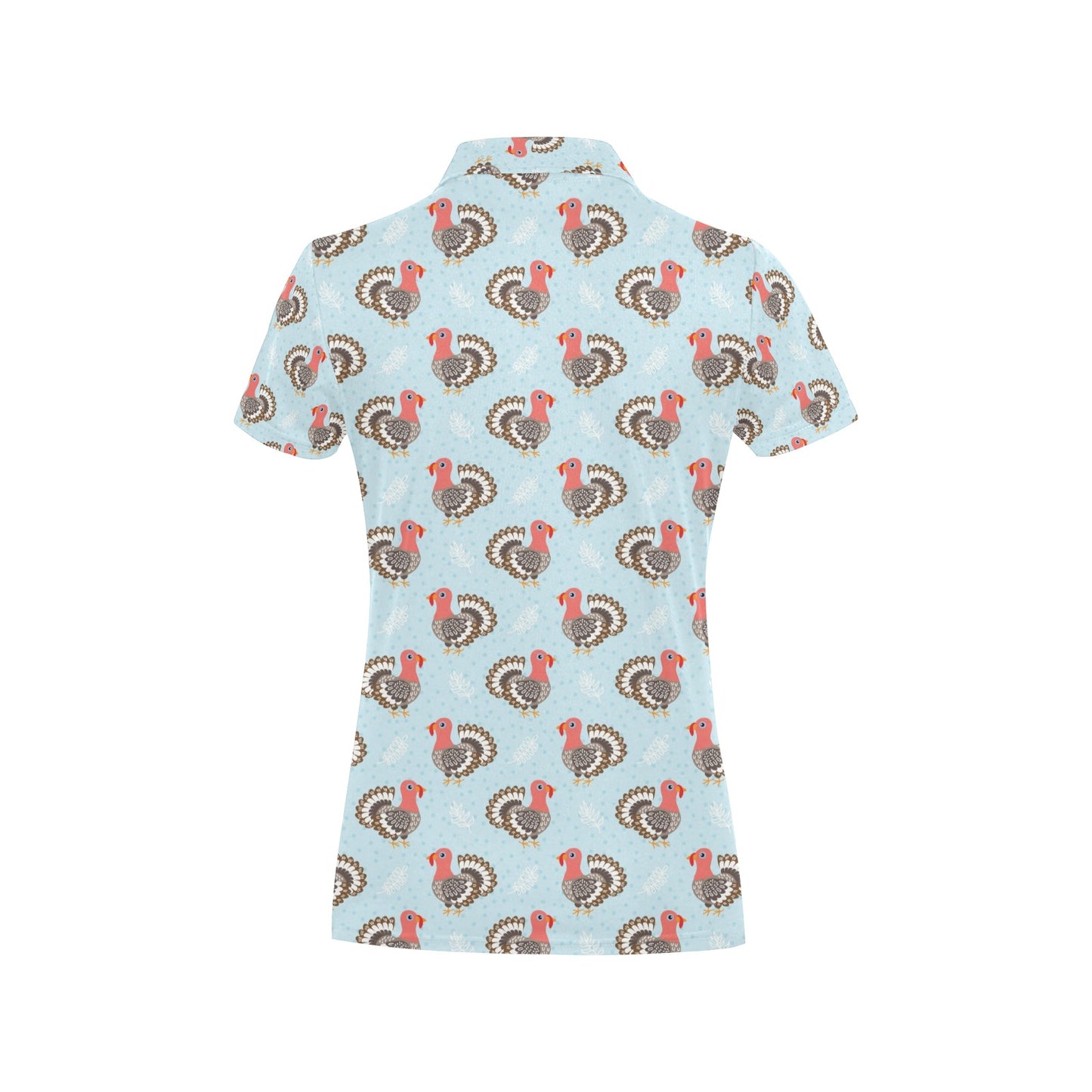 Turkey Print Design LKS403 Women's Polo Shirt