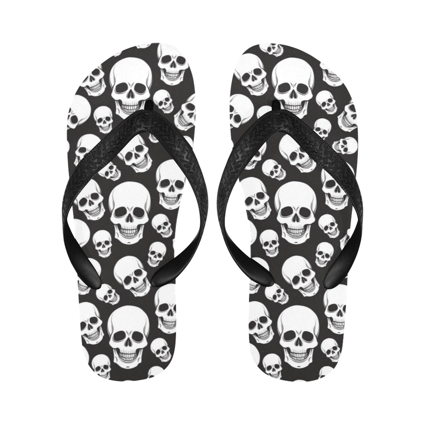 Skull Print Design LKS301 Flip Flops