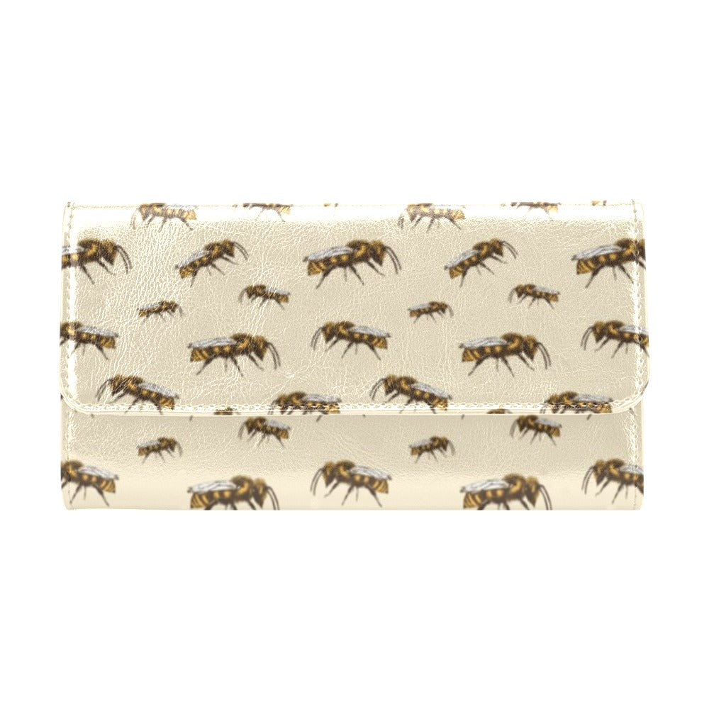 Bee Print Design LKS306 Women's Trifold Wallet