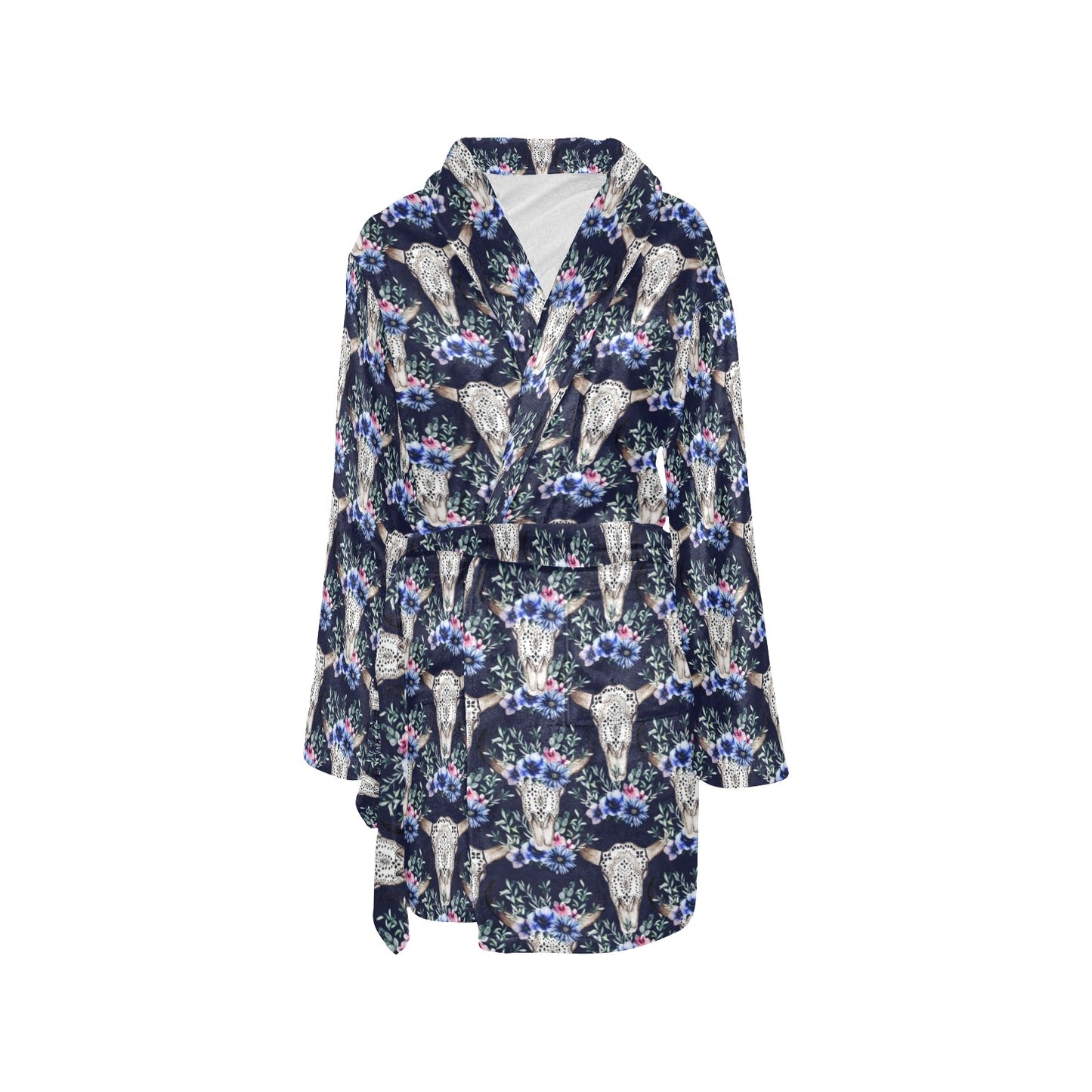 Buffalo Head Print Design LKS402 Women's Fleece Robe