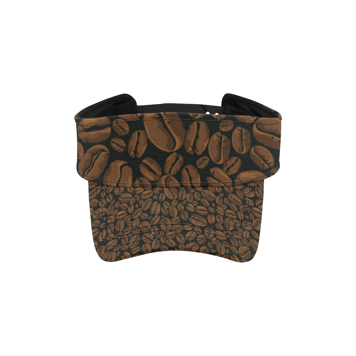 Coffee Pattern Print Design 01 Unisex Sun Visor
