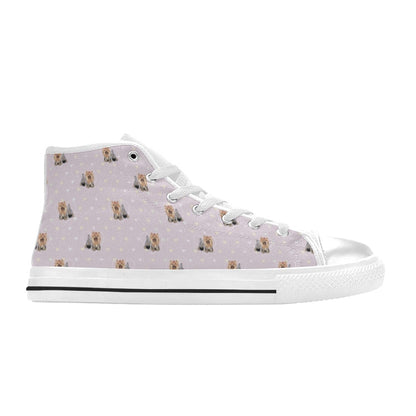 Yorkshire Terriers Print Design LKS302 Men's High Top Canvas Shoes