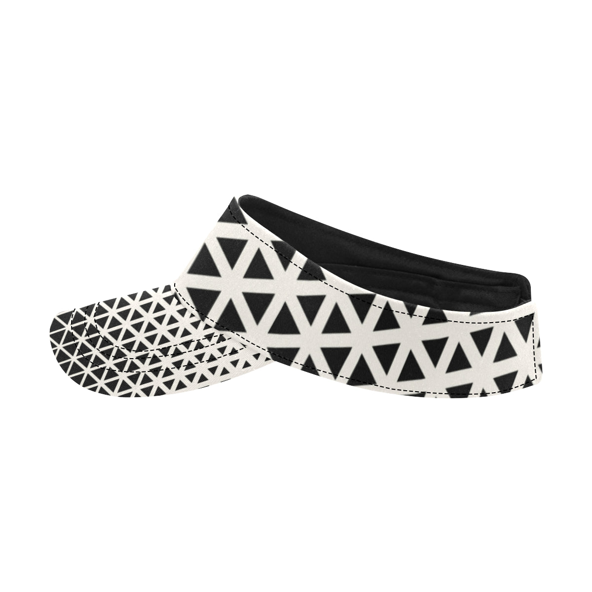 Geometric Black White Pattern Print Design 03 Unisex Sun Visor