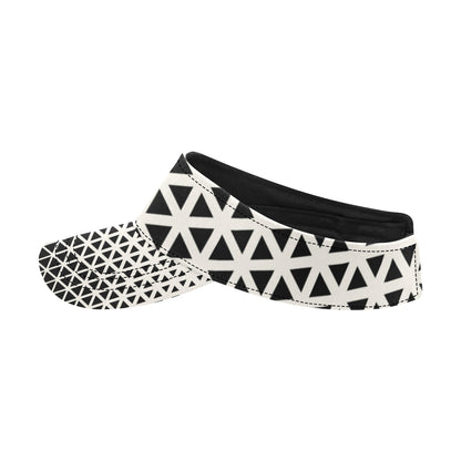 Geometric Black White Pattern Print Design 03 Unisex Sun Visor