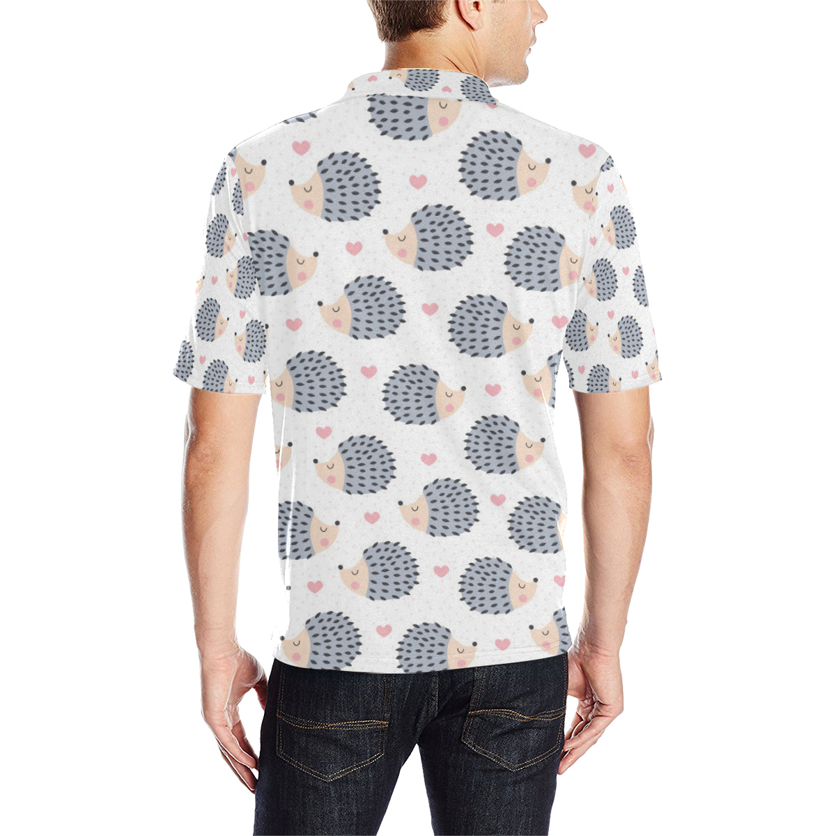 Hedgehog Baby Pattern Print Design 03 Men Polo Shirt