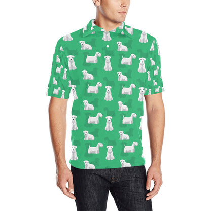 Sealyham Terriers Print Design LKS301 Men Polo Shirt