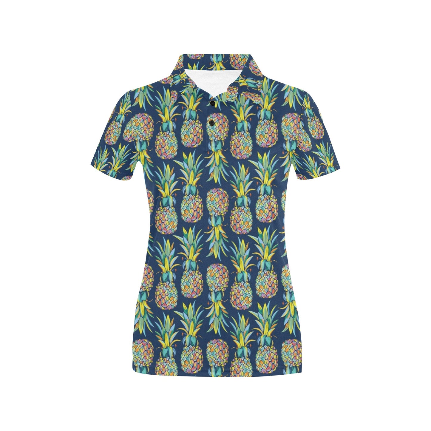 Pattern Tropical Palm Leaves Women's Polo Shirt