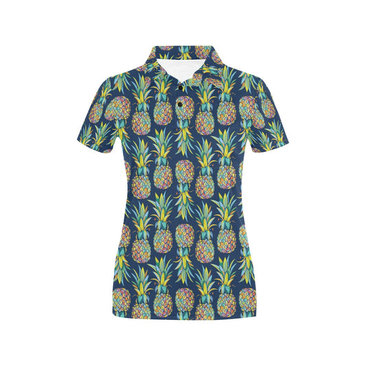 Pattern Tropical Palm Leaves Women's Polo Shirt
