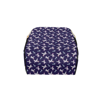 Pegasus Pattern Print Design 02 Diaper Bag Backpack