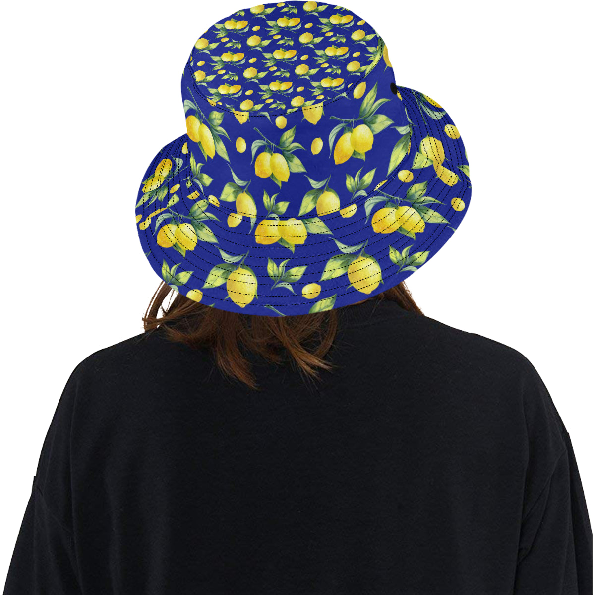 Lemon Pattern Print Design LM06 Unisex Bucket Hat
