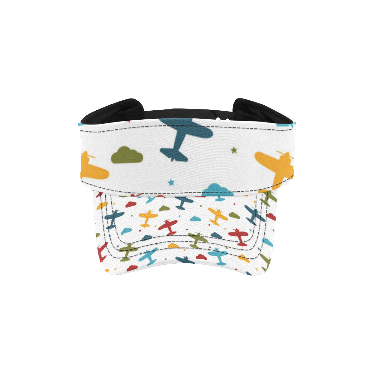 Airplane Pattern Print Design 06 Unisex Sun Visor