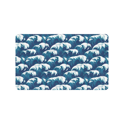 Ocean Wave Pattern Print Rubber Doormat