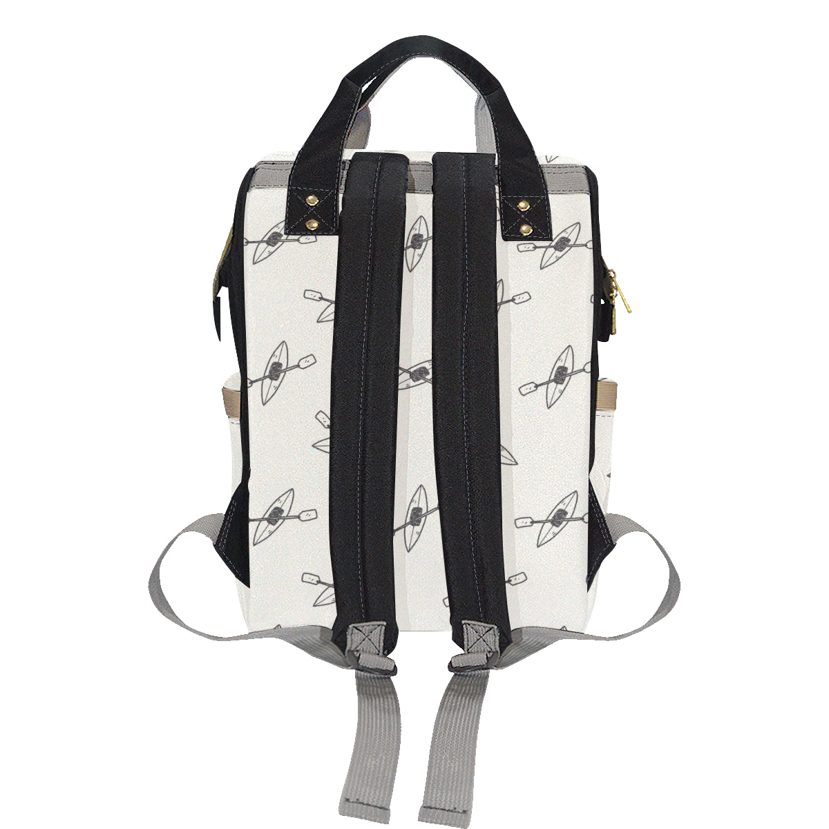 Kayak Pattern Print Design 01 Diaper Bag Backpack