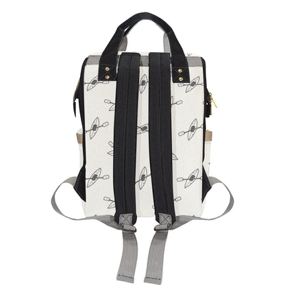 Kayak Pattern Print Design 01 Diaper Bag Backpack
