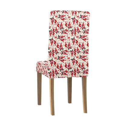 Santa Christmas Themed Print Design LKS302 Dining Chair Slipcover
