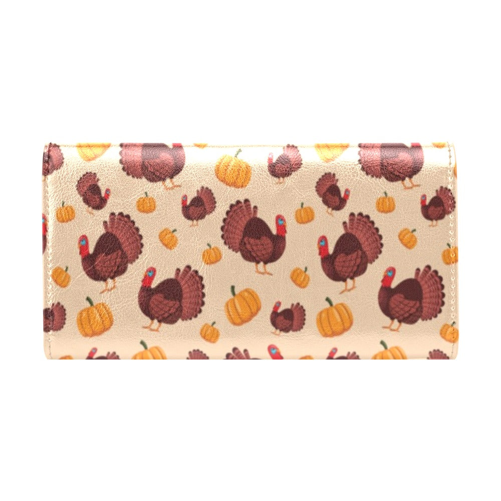 Thanksgiving Print Design LKS308 Women's Trifold Wallet