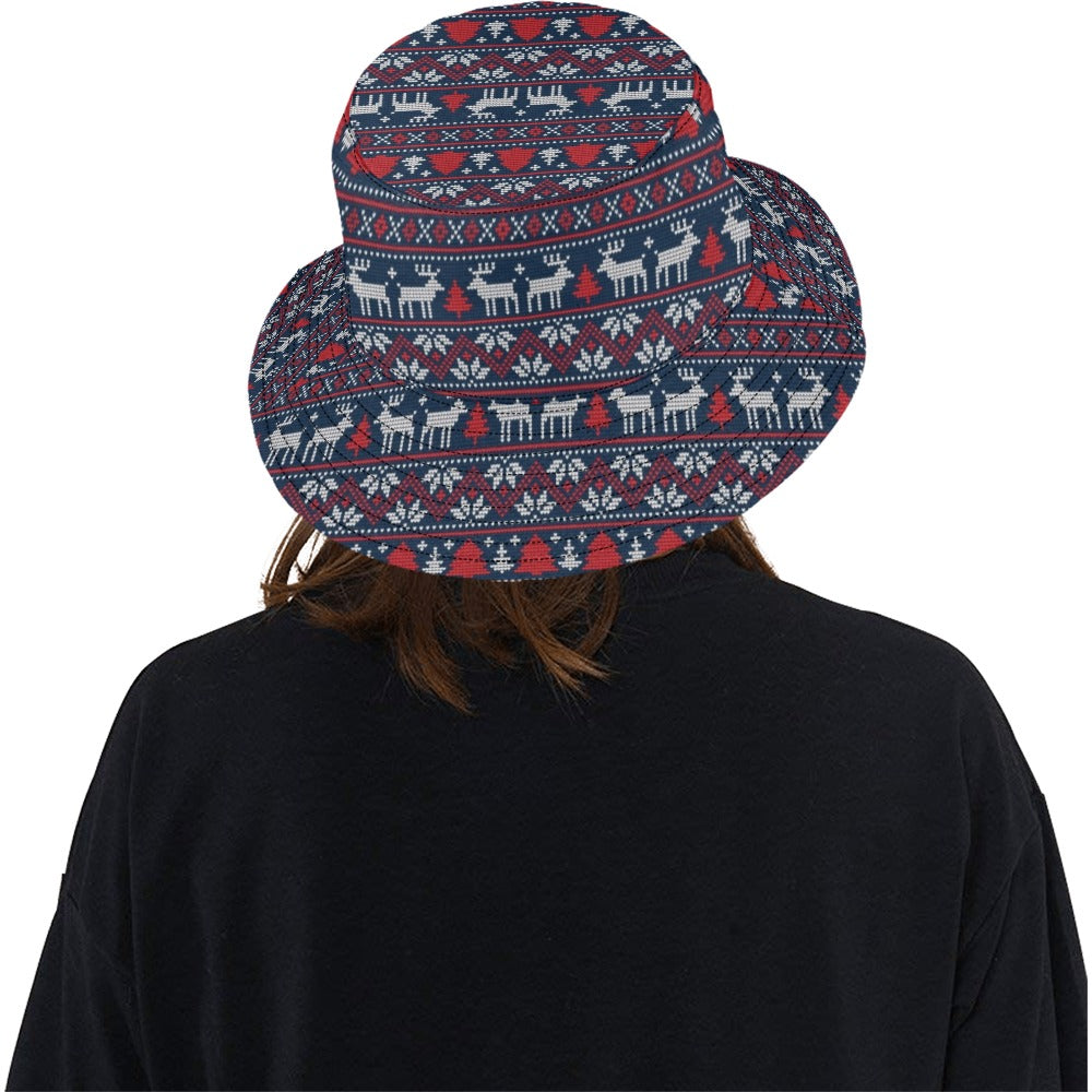 Reindeer Print Design LKS405 Unisex Bucket Hat