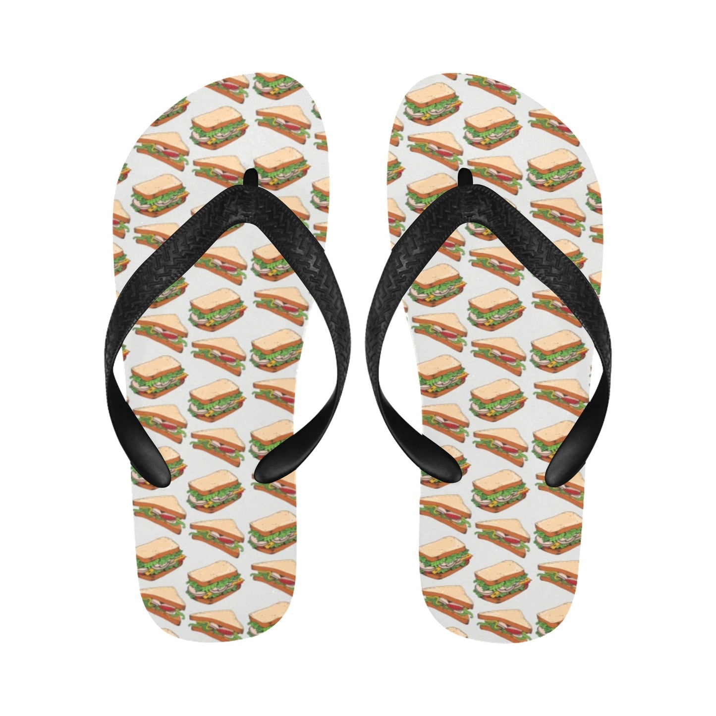 Sandwich Print Design LKS302 Flip Flops