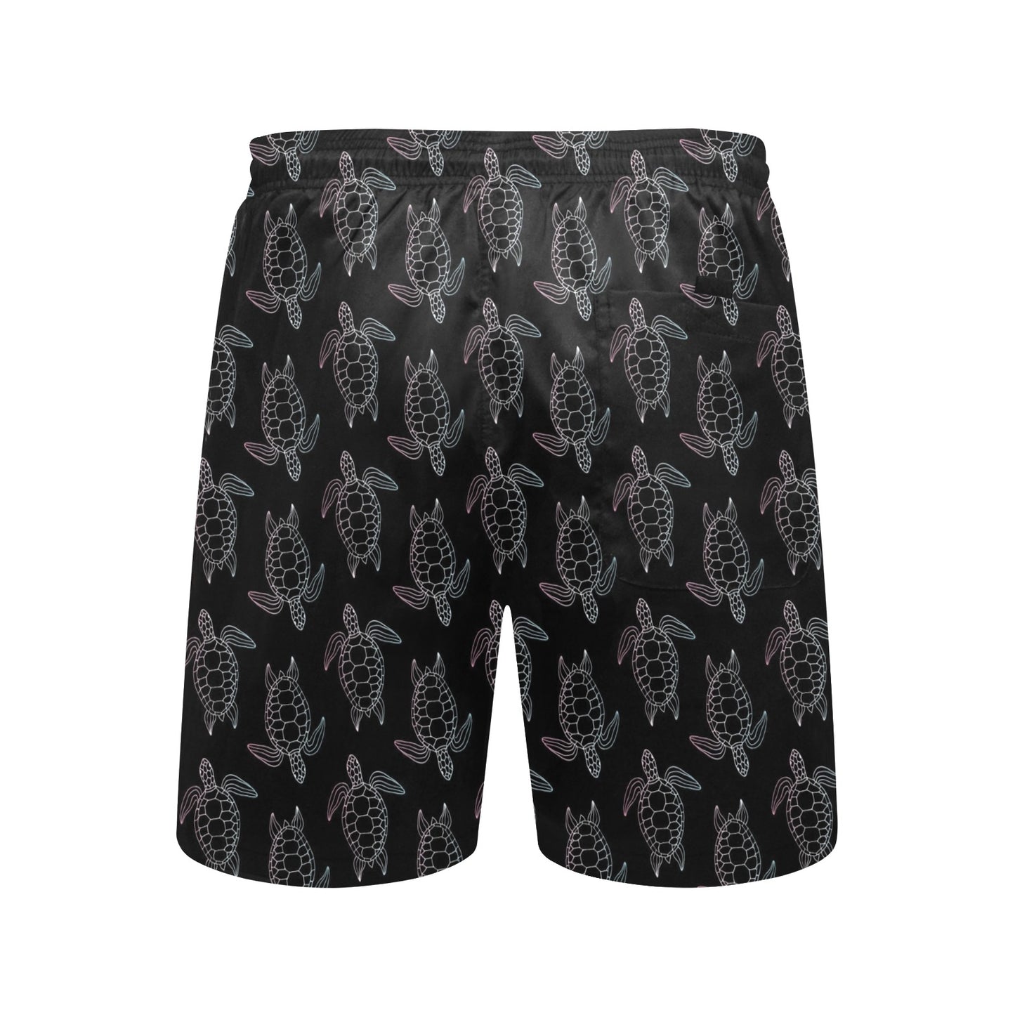 Sea Turtle Print Design LKS3012 Men's Swim Trunks Beach Shorts