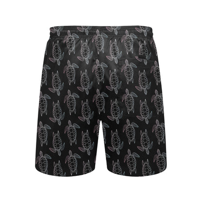 Sea Turtle Print Design LKS3012 Men's Swim Trunks Beach Shorts