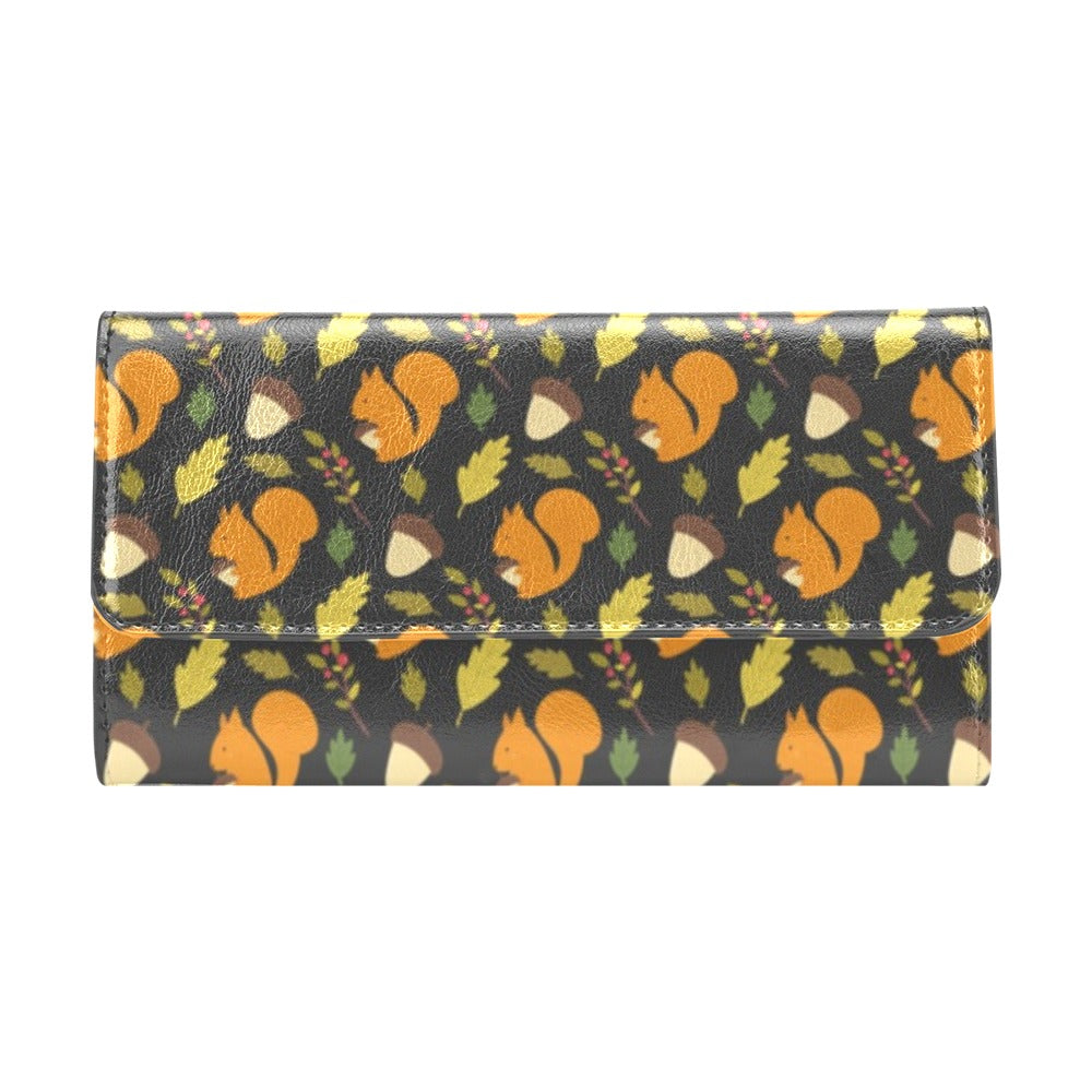 Squirrel Print Design LKS301 Women's Trifold Wallet