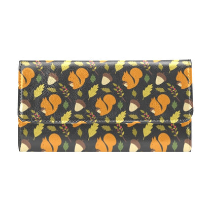 Squirrel Print Design LKS301 Women's Trifold Wallet