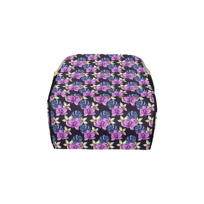 Orchid Pattern Print Design OR010 Diaper Bag Backpack