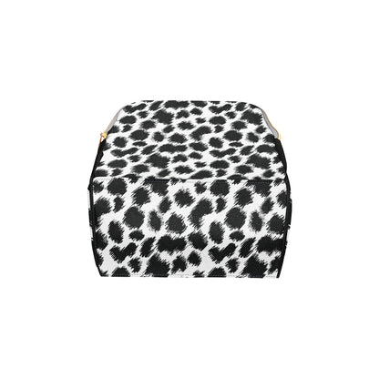 Cheetah Black Print Pattern Diaper Bag Backpack