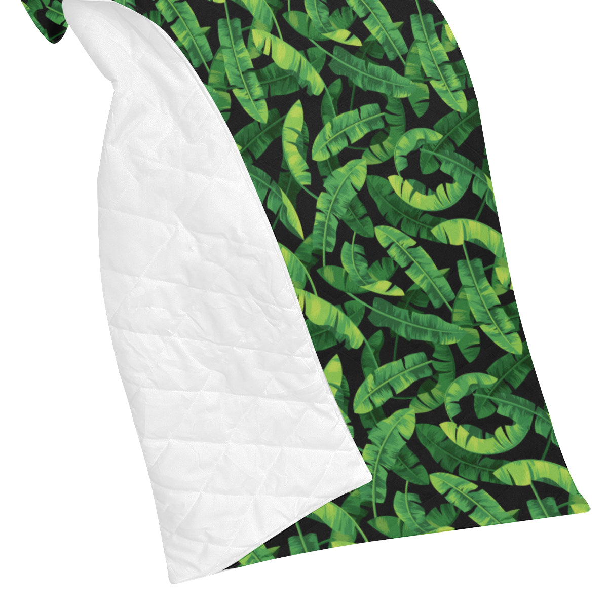 Banana Leaf Pattern Print Design 02 Premium Quilt