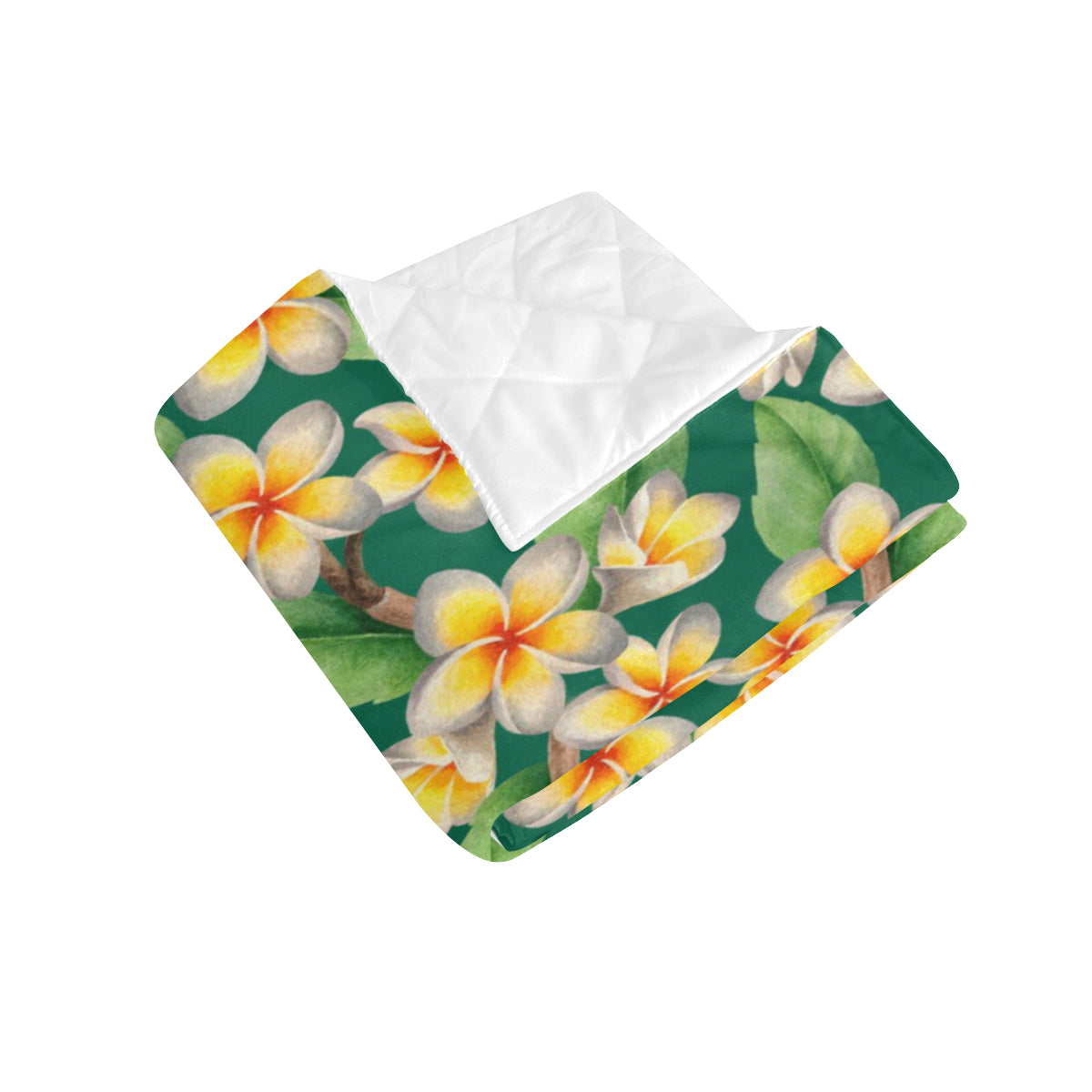 Plumeria Pattern Print Design PM07 Premium Quilt
