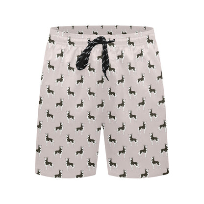 Siberian Huskies Print Design LKS301 Men's Swim Trunks Beach Shorts