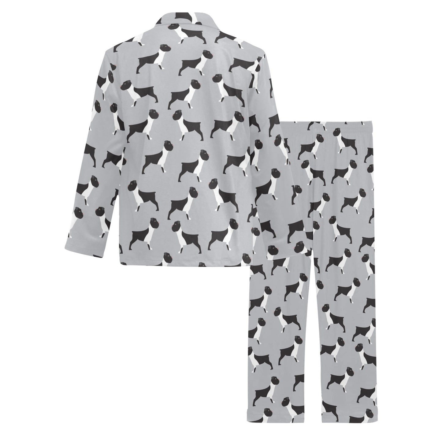 Boxers Pattern Print Design 01 Men's Long Pajama Set