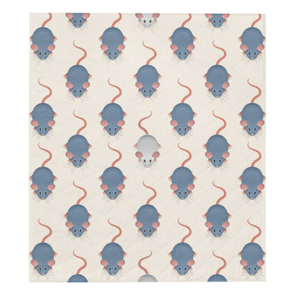 Rat Pattern Print Design 03 Premium Quilt